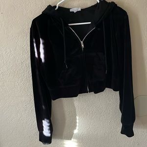 Y2K halter top zip up hoodie